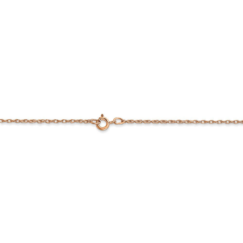 Alternate view of the 0.7mm, 14k Rose Gold, Cable Rope Chain Necklace by The Black Bow Jewelry Co.