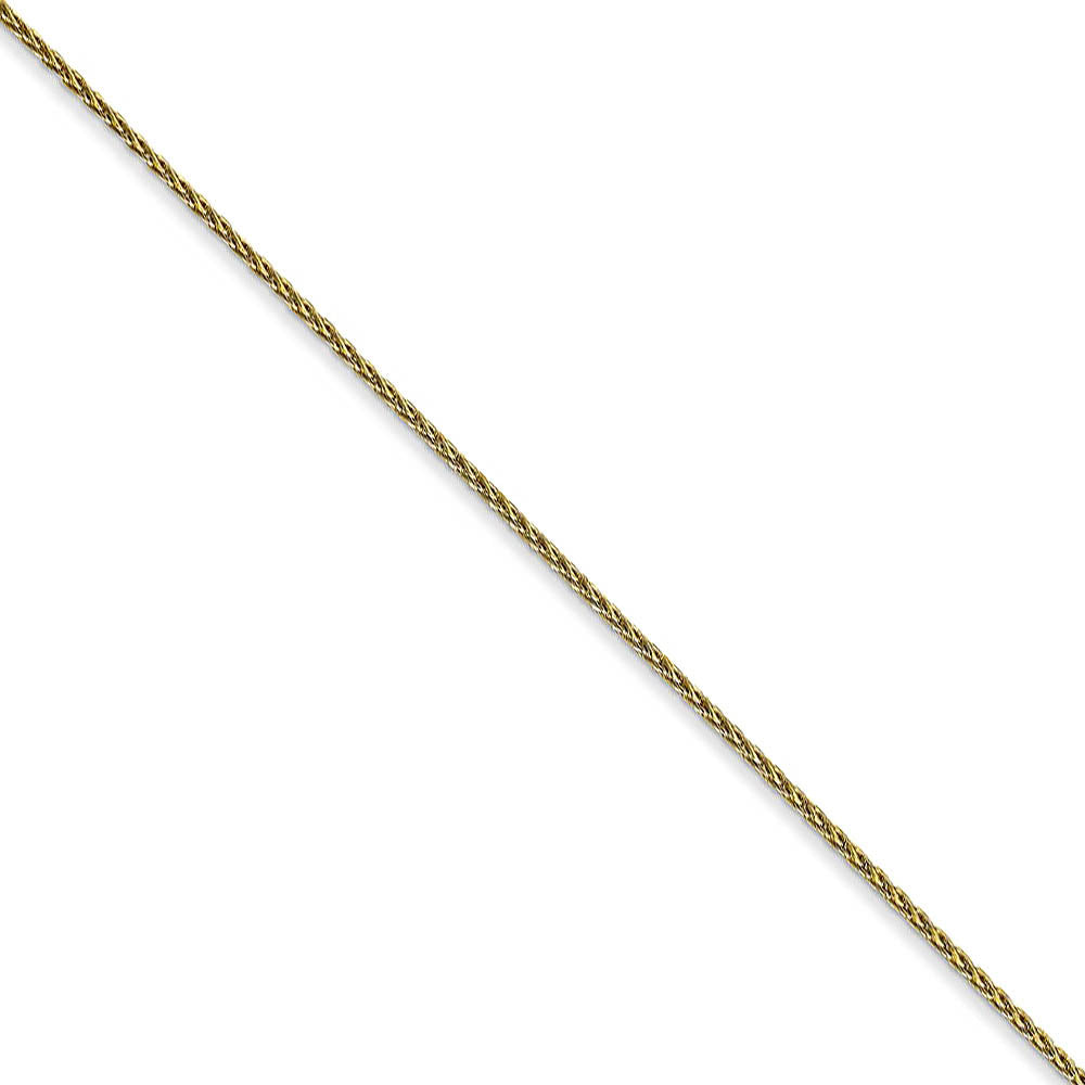 1mm 10k Yellow Gold Solid Parisian Wheat Chain Necklace, Item C10157 by The Black Bow Jewelry Co.