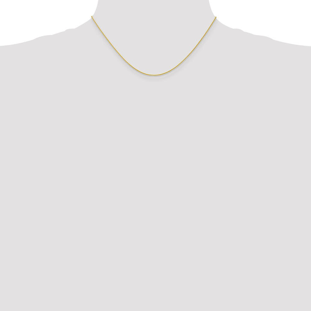 Alternate view of the 1mm 10k Yellow Gold Solid Parisian Wheat Chain Necklace by The Black Bow Jewelry Co.