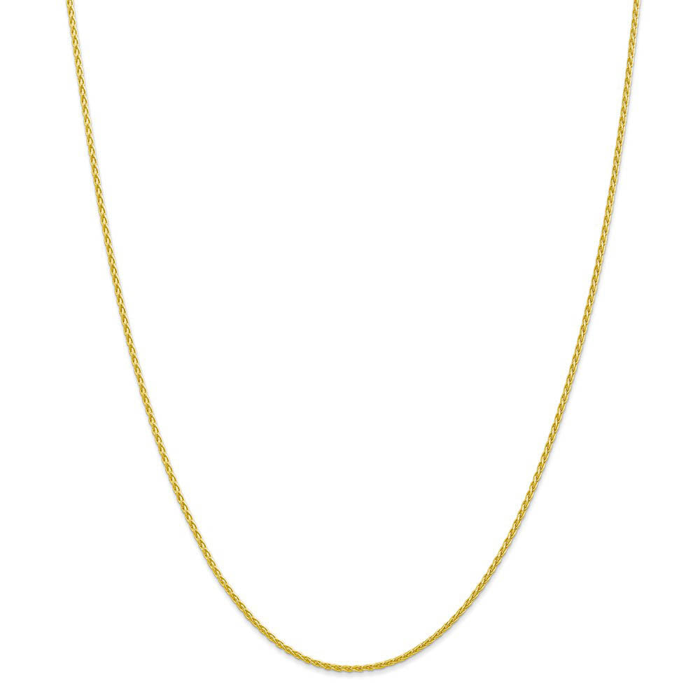 Alternate view of the 1.5mm 10k Yellow Gold Parisian Wheat Chain Necklace by The Black Bow Jewelry Co.