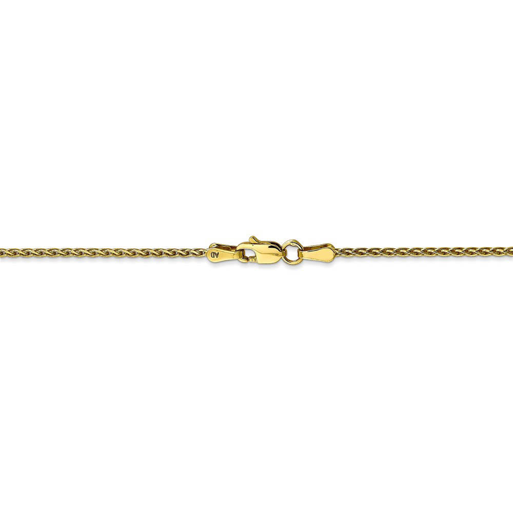 Alternate view of the 1.5mm 10k Yellow Gold Parisian Wheat Chain Necklace by The Black Bow Jewelry Co.