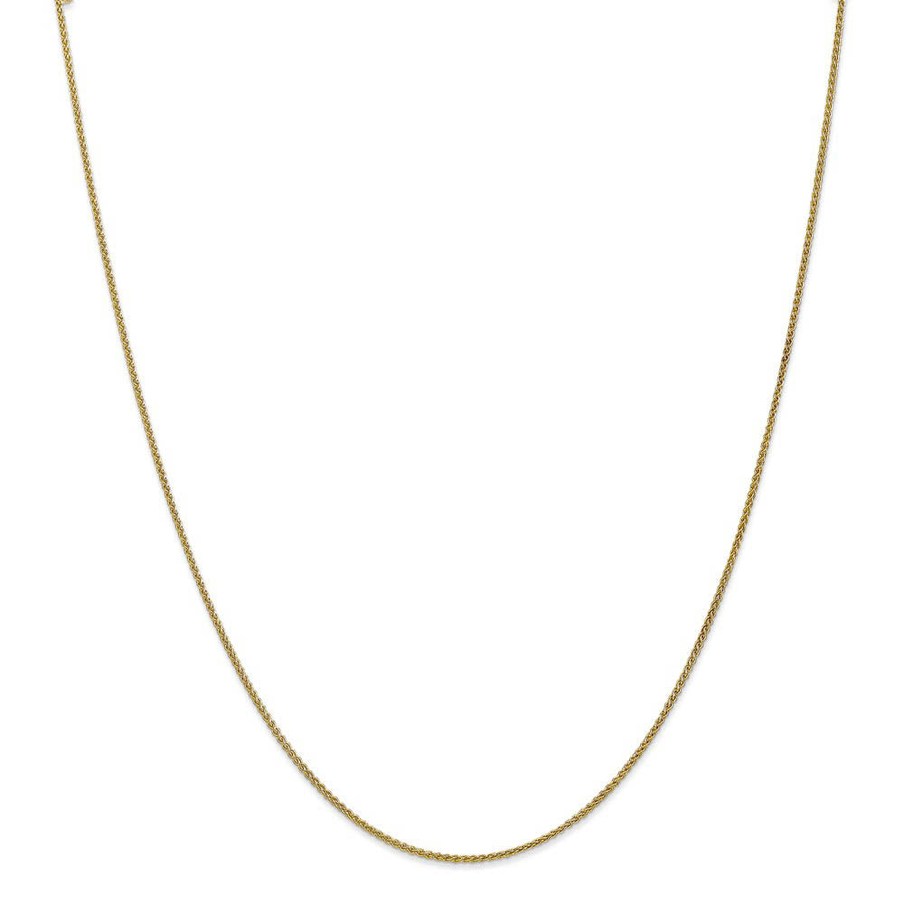 Alternate view of the 1.25mm 10k Yellow Gold Solid Spiga Chain Necklaces by The Black Bow Jewelry Co.