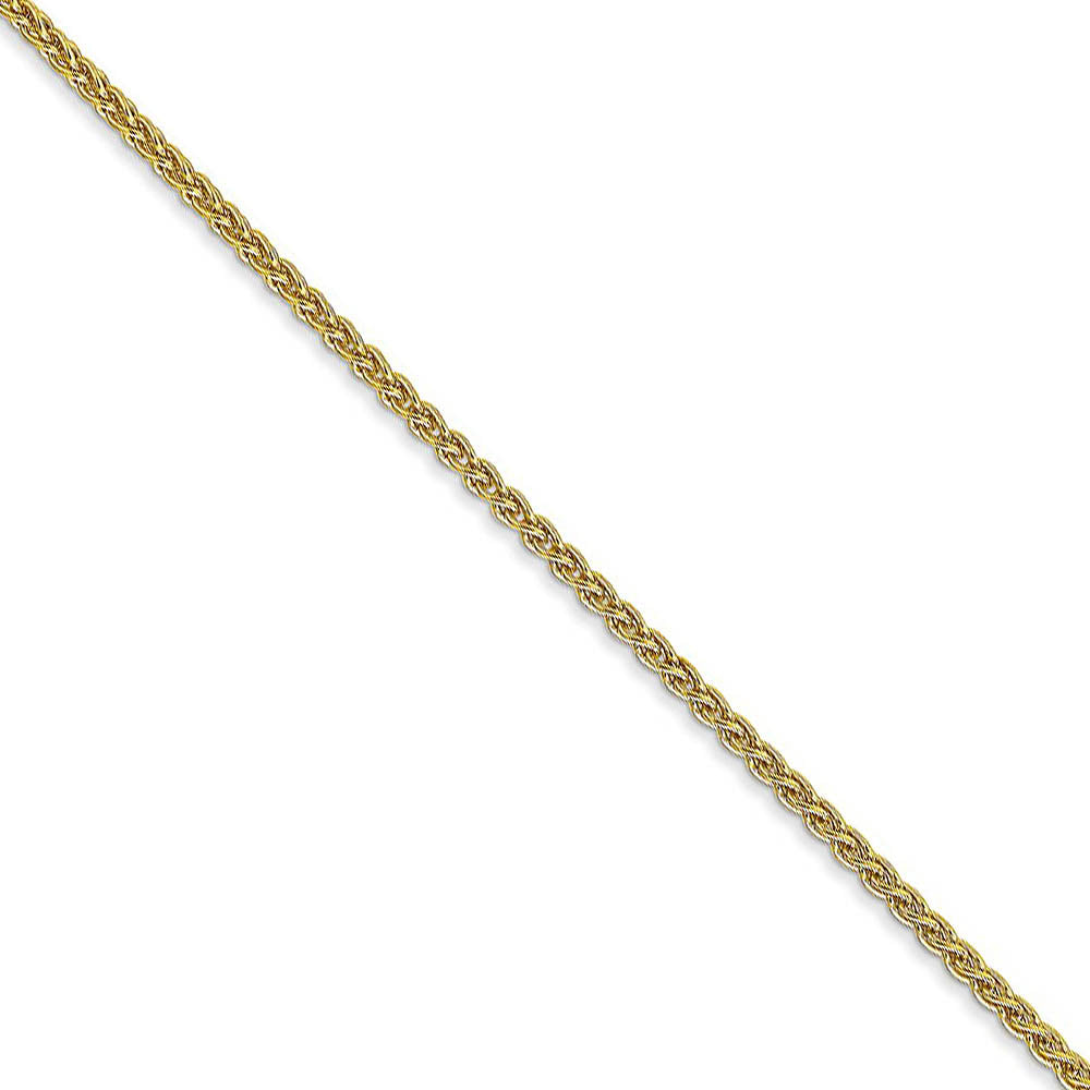 1.65mm 10K Yellow Gold Solid Spiga Chain Bracelet, 7 Inch, Item C10168-07 by The Black Bow Jewelry Co.