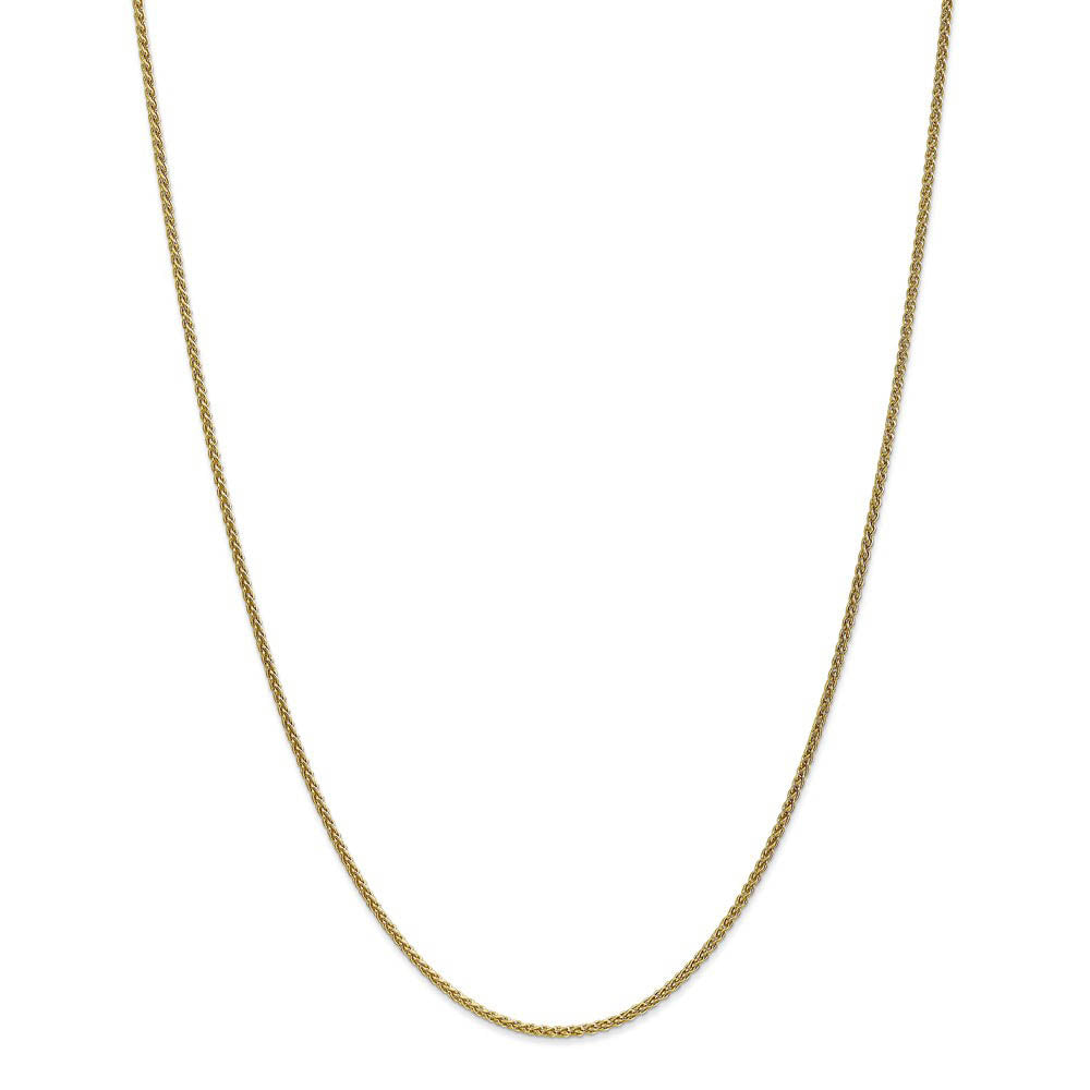 Alternate view of the 1.65mm 10K Yellow Gold Solid Spiga Chain Bracelet, 7 Inch by The Black Bow Jewelry Co.