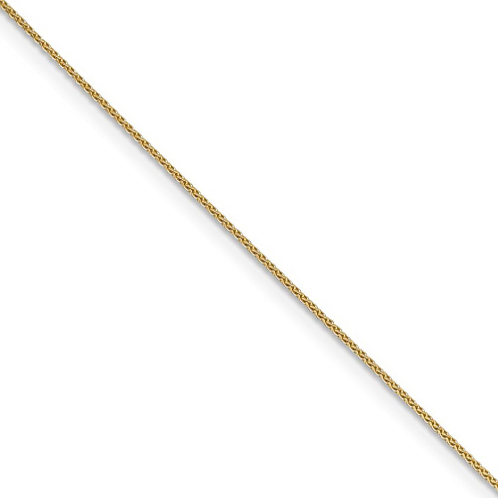 1.8mm 14k Rose Gold Solid Diamond Cut Spiga Chain Necklace