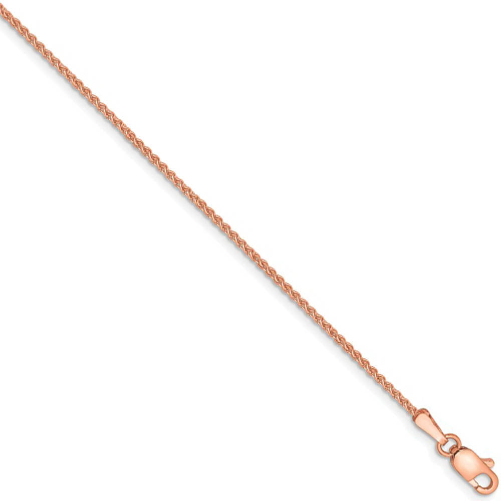 1.25mm 14k Rose Gold Solid Polished Spiga Chain Necklace, Item C10214 by The Black Bow Jewelry Co.