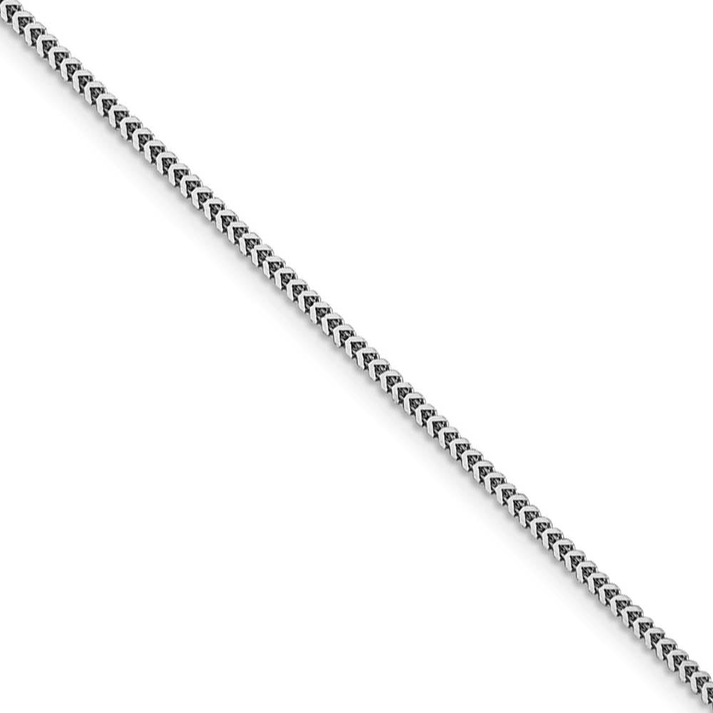 1.4mm 14k White Gold Solid Franco Chain Necklace, Item C10223 by The Black Bow Jewelry Co.