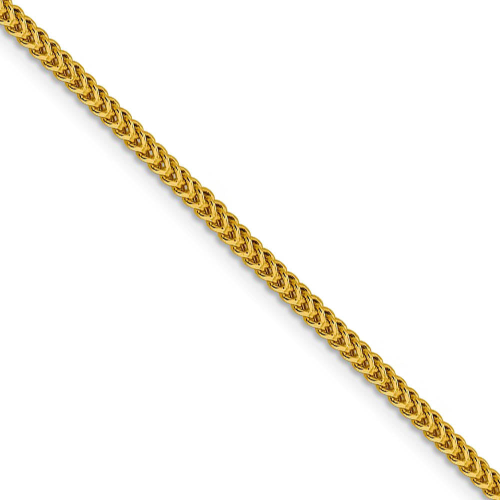 2.25mm 14k Yellow Gold Hollow Franco Chain Necklace, Item C10225 by The Black Bow Jewelry Co.