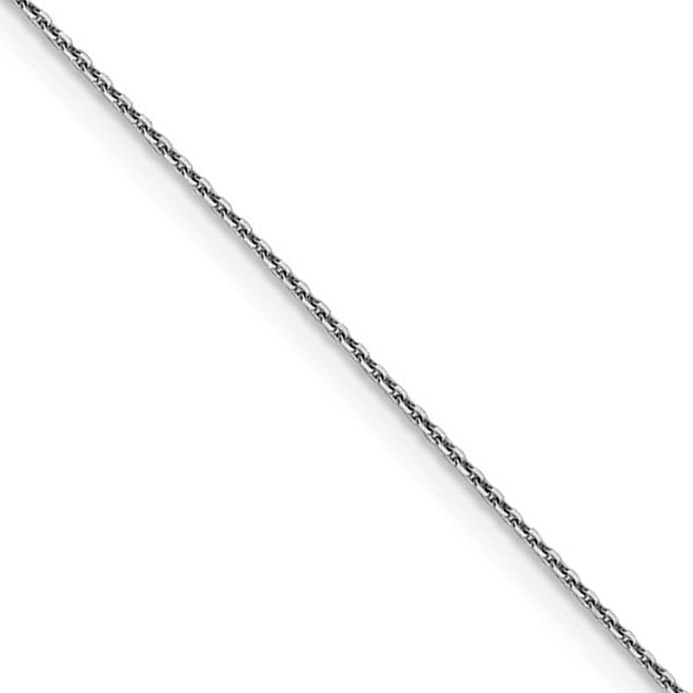 0.9mm 14k White Gold Solid Diamond Cut Cable Chain Necklace, Item C10259 by The Black Bow Jewelry Co.