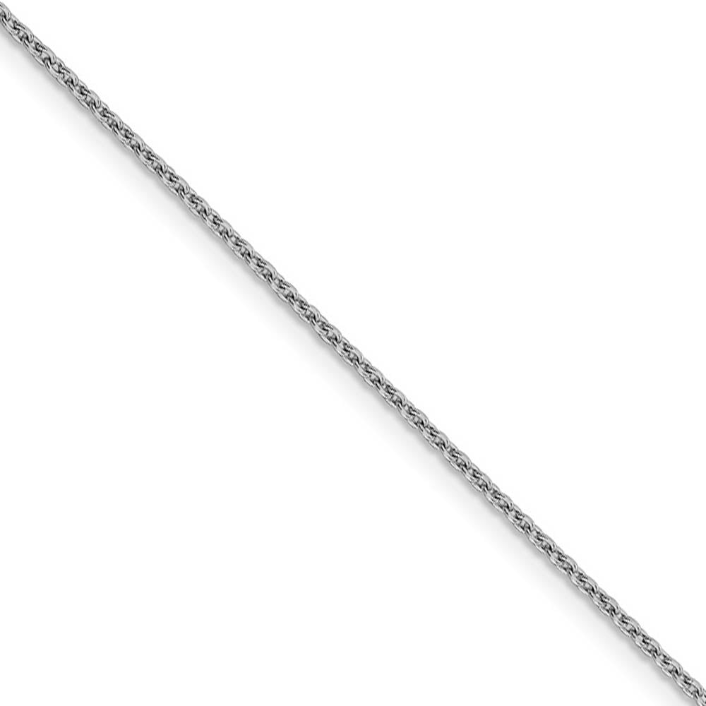 1.4mm 14k White Gold Solid Classic Cable Chain Necklace, Item C10261 by The Black Bow Jewelry Co.