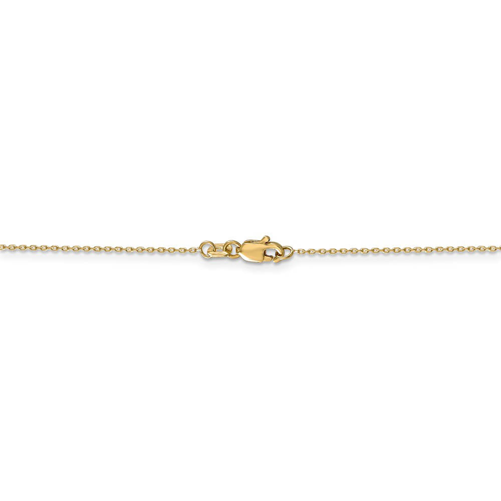 Alternate view of the 14k Yellow Gold, Athletic, Sm Polished Number 90 Necklace by The Black Bow Jewelry Co.