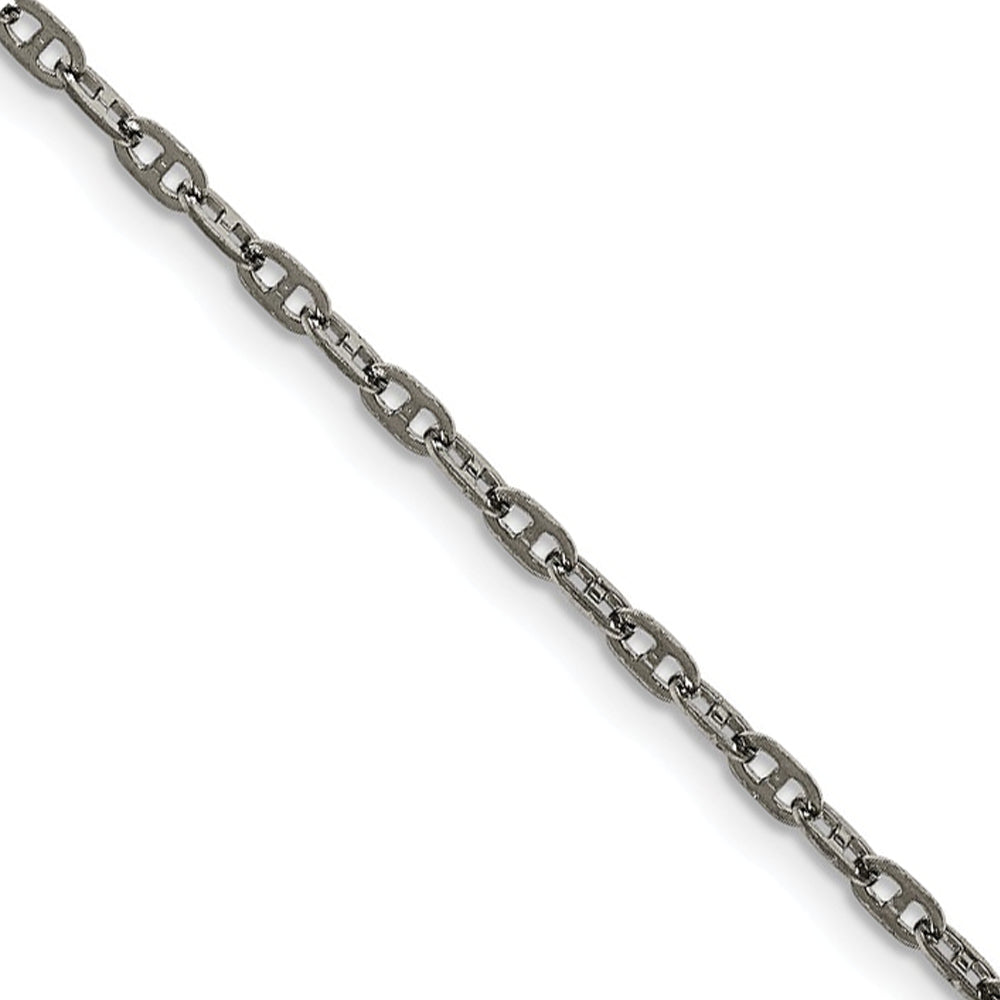 2.75mm Stainless Steel Anchor Chain Necklace, Item C10282 by The Black Bow Jewelry Co.