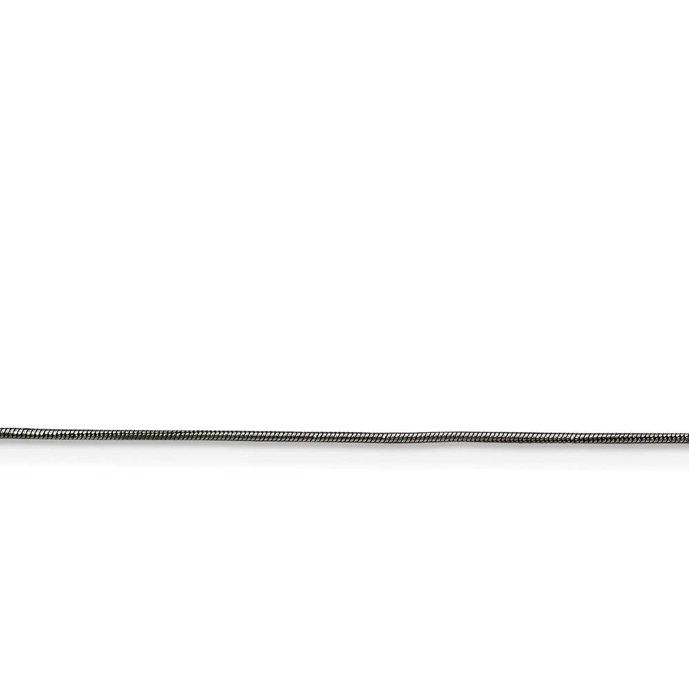 Alternate view of the 0.9mm Stainless Steel Polished Snake Chain Necklace by The Black Bow Jewelry Co.
