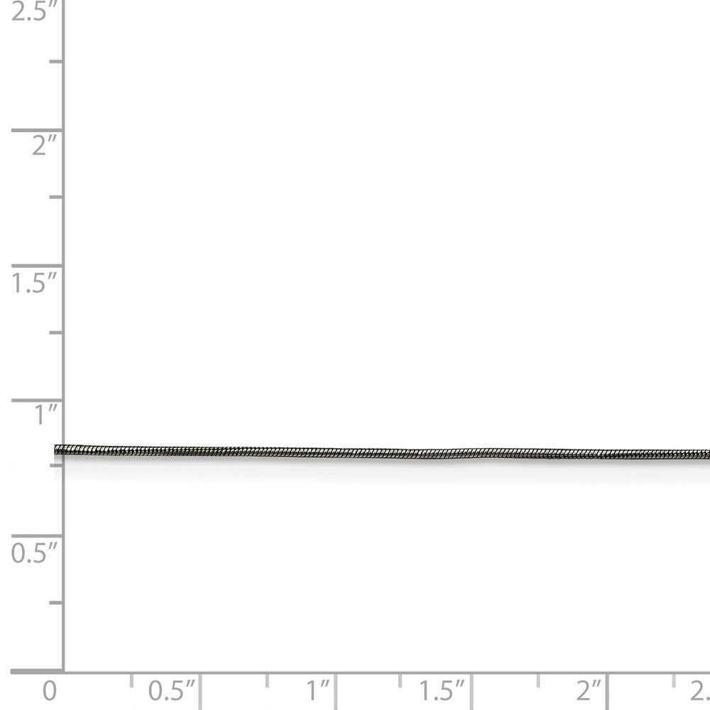 Alternate view of the 0.9mm Stainless Steel Polished Snake Chain Necklace by The Black Bow Jewelry Co.