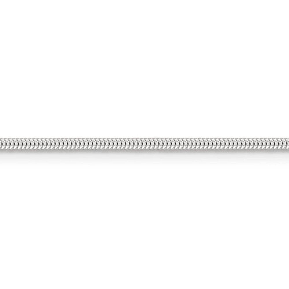 Alternate view of the 1mm Sterling Silver Solid Round Snake Chain Necklace by The Black Bow Jewelry Co.