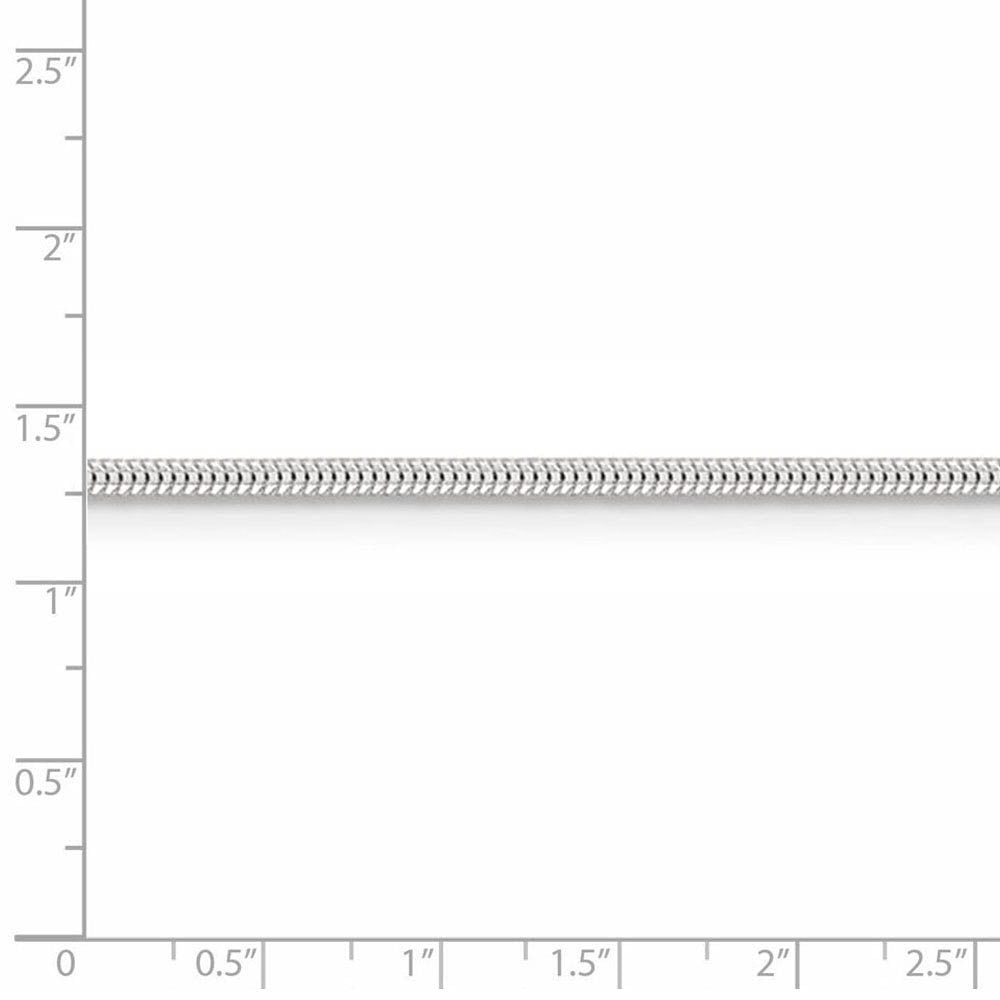 Alternate view of the 1.4mm Sterling Silver Solid Diamond Cut Cable Chain Necklace by The Black Bow Jewelry Co.