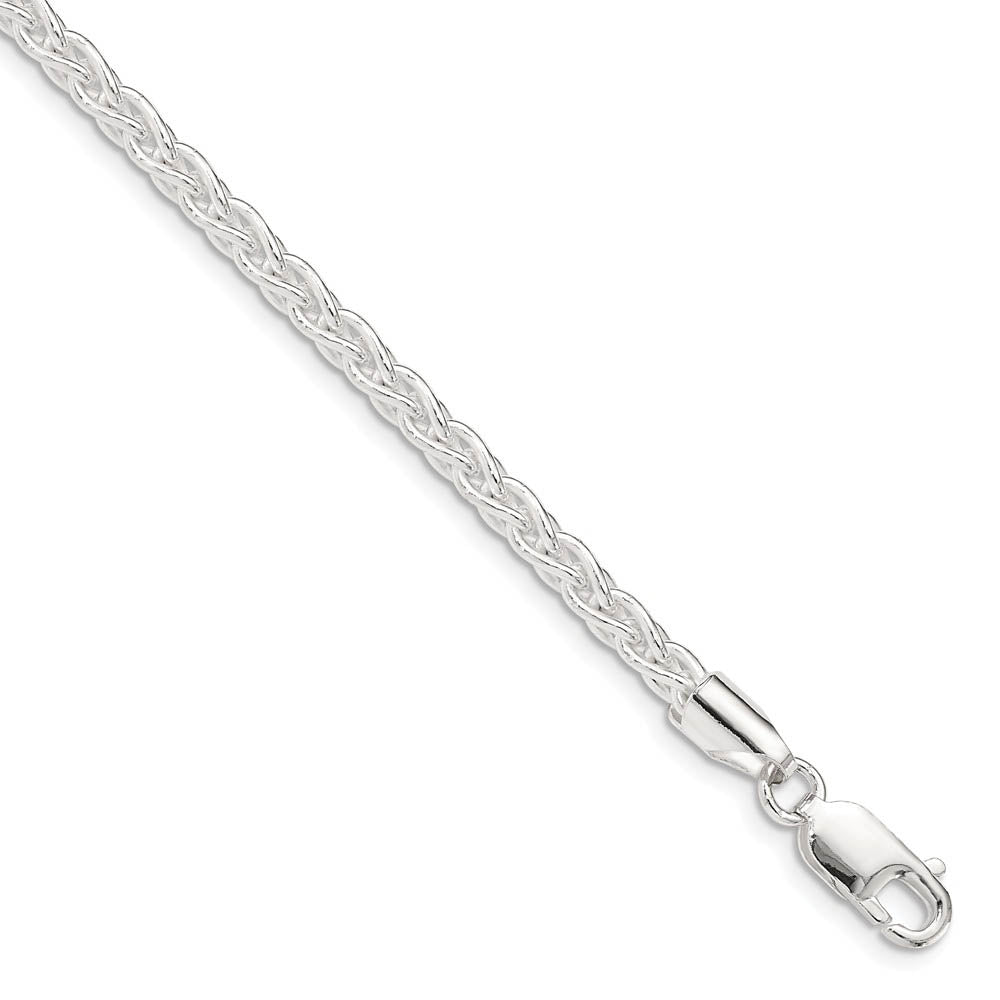 3.7mm Sterling Silver Solid Round Spiga Chain Necklace, Item C10325 by The Black Bow Jewelry Co.