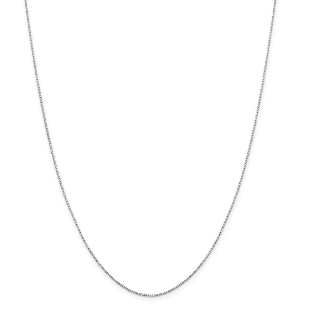 Alternate view of the 0.8mm Sterling Silver Hollow D/C Octagonal Box Chain Necklace by The Black Bow Jewelry Co.