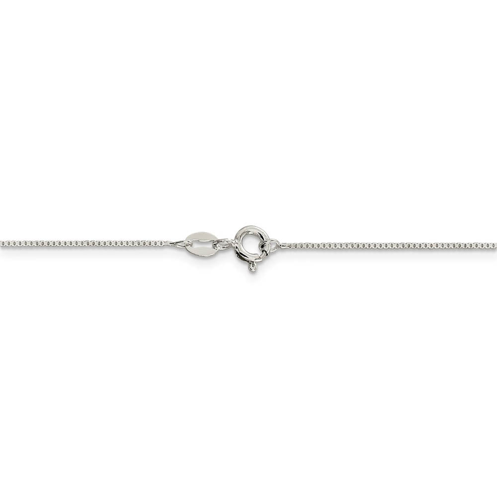 Alternate view of the 0.8mm Sterling Silver Hollow D/C Octagonal Box Chain Necklace by The Black Bow Jewelry Co.