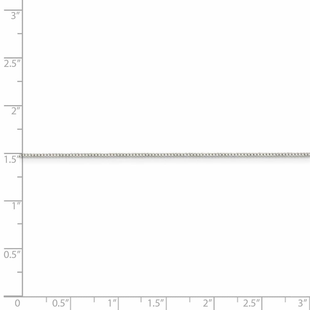 Alternate view of the 0.8mm Sterling Silver Hollow D/C Octagonal Box Chain Necklace by The Black Bow Jewelry Co.