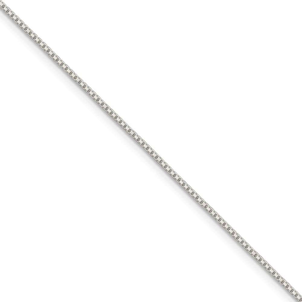 1.1mm Sterling Silver Solid D/C Octagonal Box Chain Necklace, Item C10335 by The Black Bow Jewelry Co.
