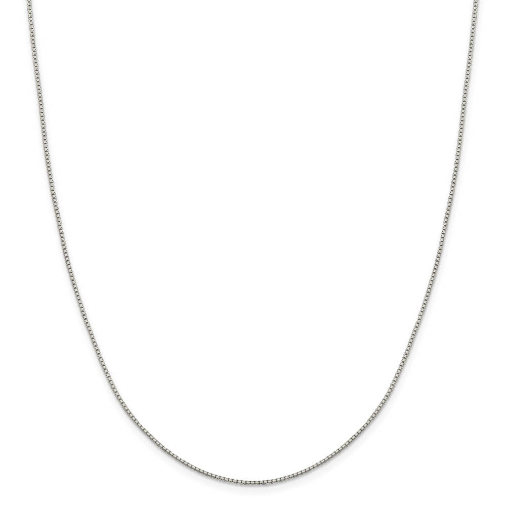 Alternate view of the 1.1mm Sterling Silver Solid D/C Octagonal Box Chain Necklace by The Black Bow Jewelry Co.