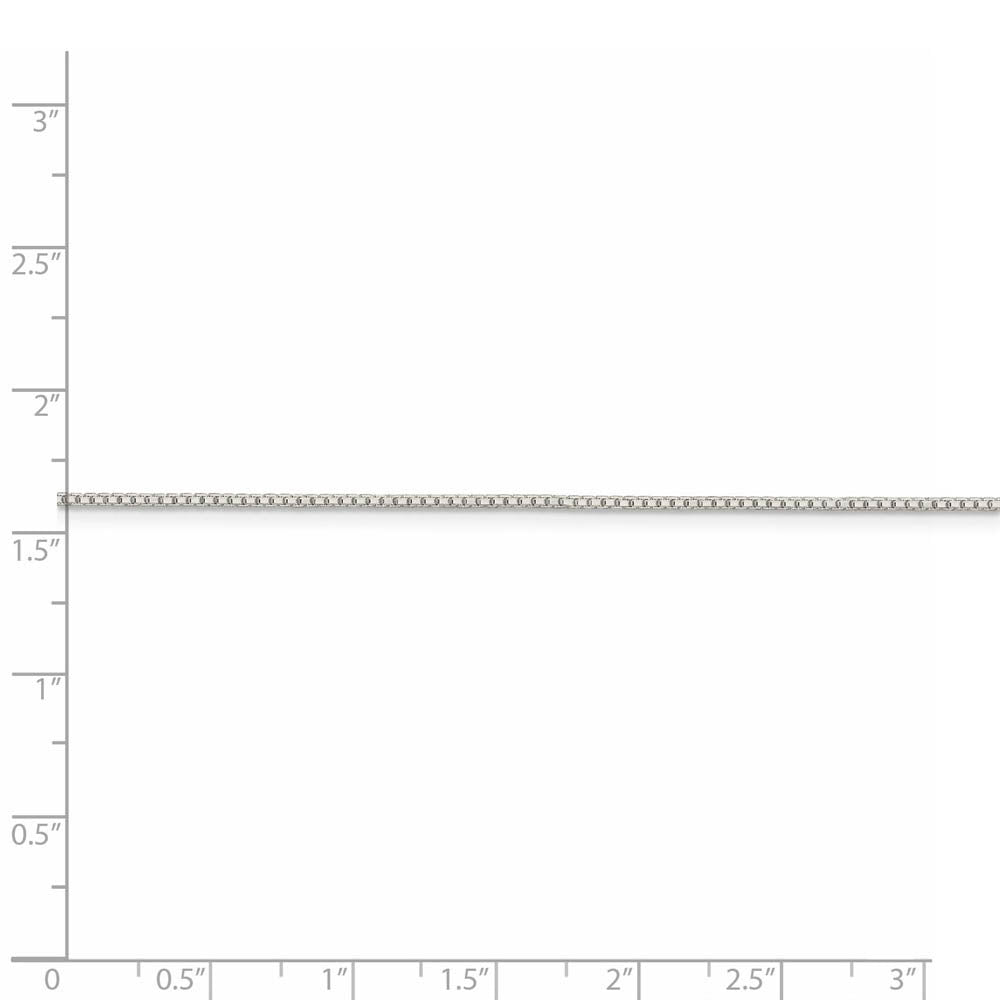 Alternate view of the 1.1mm Sterling Silver Solid D/C Octagonal Box Chain Necklace by The Black Bow Jewelry Co.