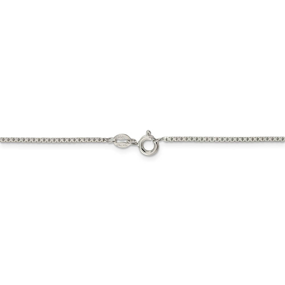 Alternate view of the 1.35mm Sterling Silver Solid D/C Octagonal Box Chain Necklace by The Black Bow Jewelry Co.