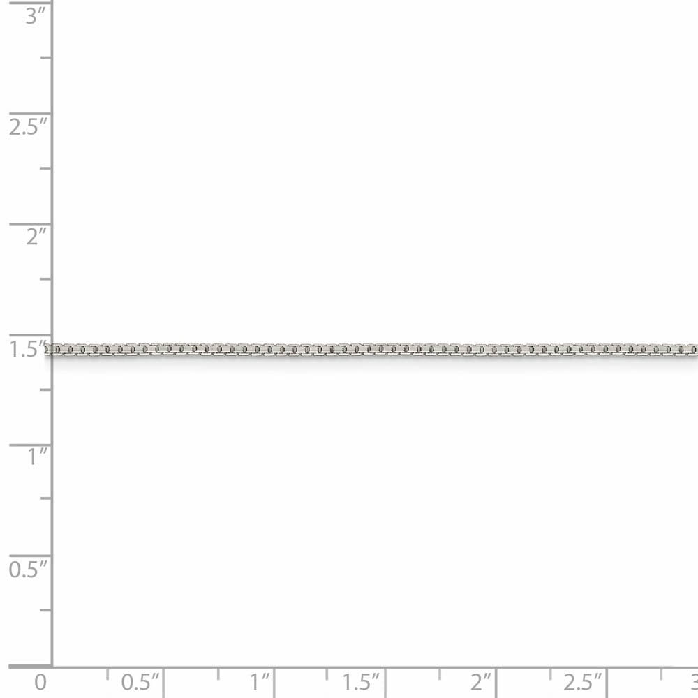 Alternate view of the 1.35mm Sterling Silver Solid D/C Octagonal Box Chain Necklace by The Black Bow Jewelry Co.