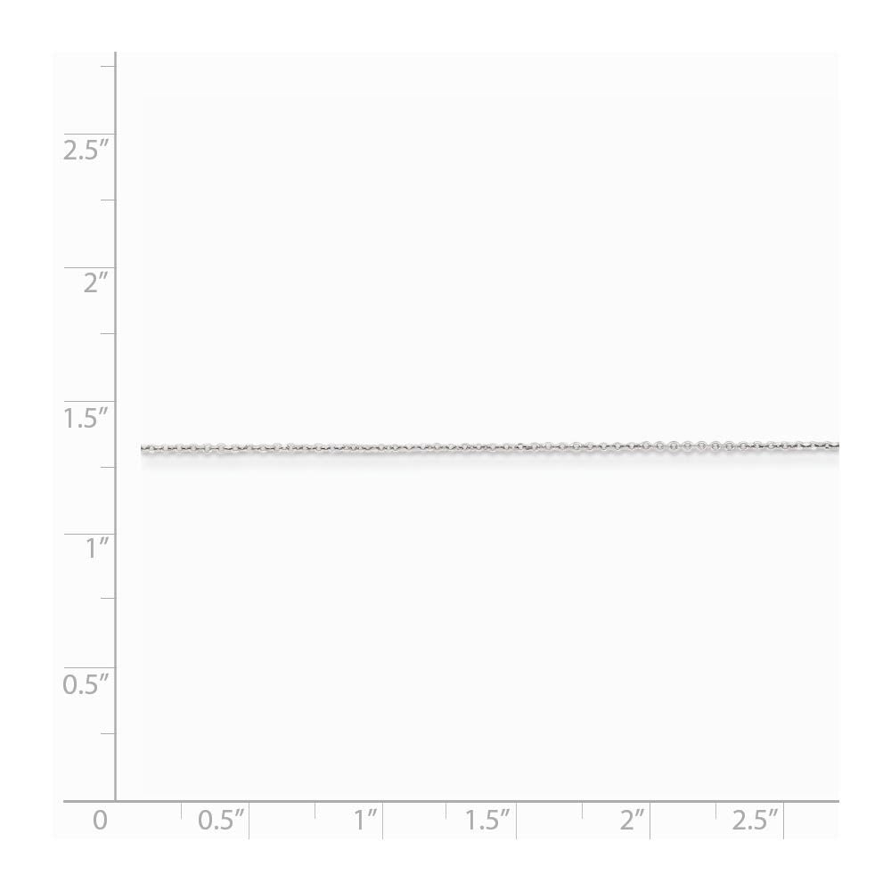 Alternate view of the 1mm Sterling Silver Diamond Cut Octagon Cable Chain Necklace by The Black Bow Jewelry Co.