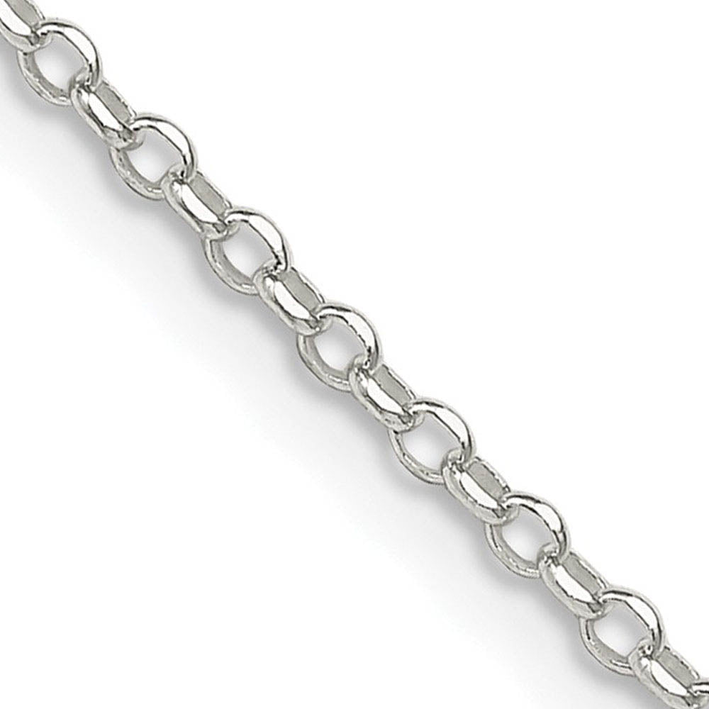 1.75mm Sterling Silver D/C Solid Open Cable Chain Necklace, Item C10355 by The Black Bow Jewelry Co.