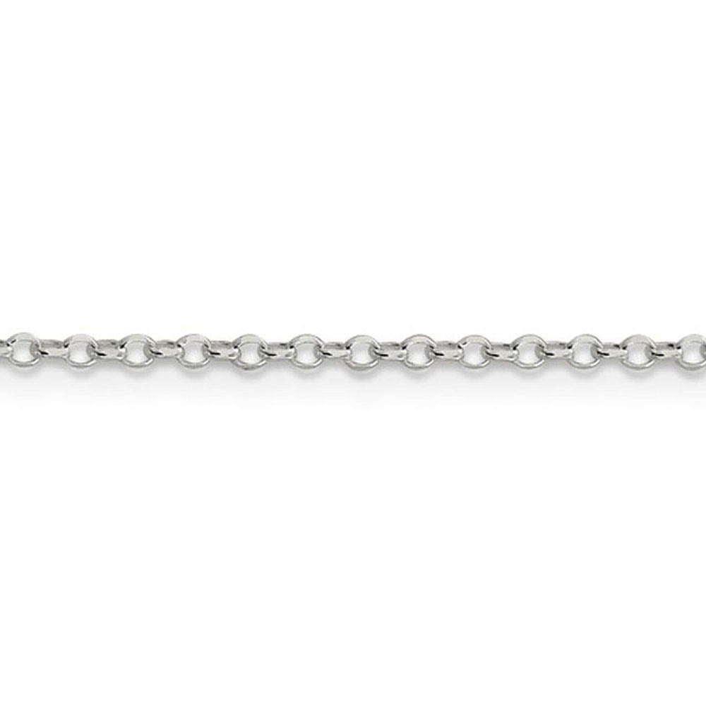 Alternate view of the 1.75mm Sterling Silver D/C Solid Open Cable Chain Necklace by The Black Bow Jewelry Co.