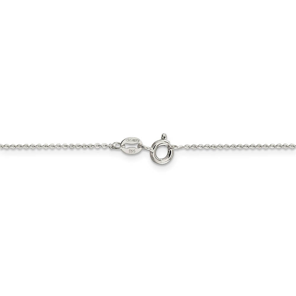 Alternate view of the 1.1mm Sterling Silver Flat Cable Chain Necklace by The Black Bow Jewelry Co.