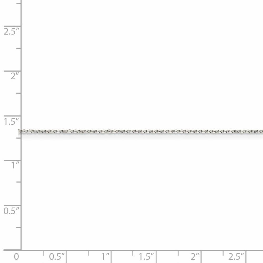 Alternate view of the 1.1mm Sterling Silver Flat Cable Chain Necklace by The Black Bow Jewelry Co.