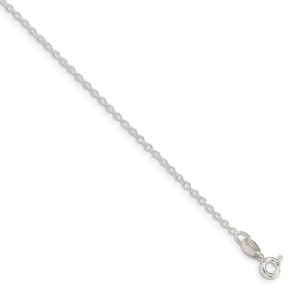 1.5mm, Sterling Silver Solid Cable Chain Necklace, Item C10363 by The Black Bow Jewelry Co.