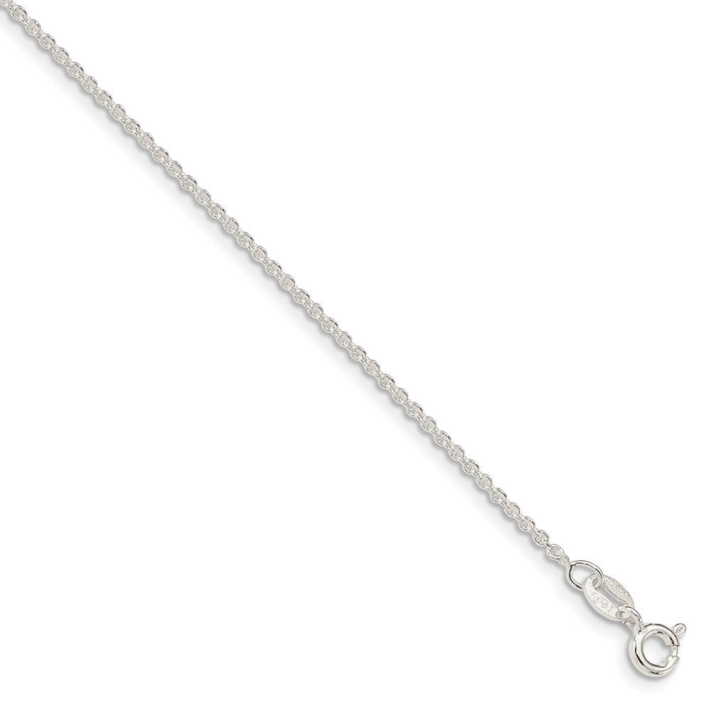 1.6mm, Sterling Silver Solid Cable Chain Necklace, Item C10364 by The Black Bow Jewelry Co.