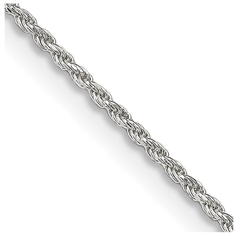 1.1mm Sterling Silver Solid Diamond Cut Rope Chain Necklace, Item C10368 by The Black Bow Jewelry Co.