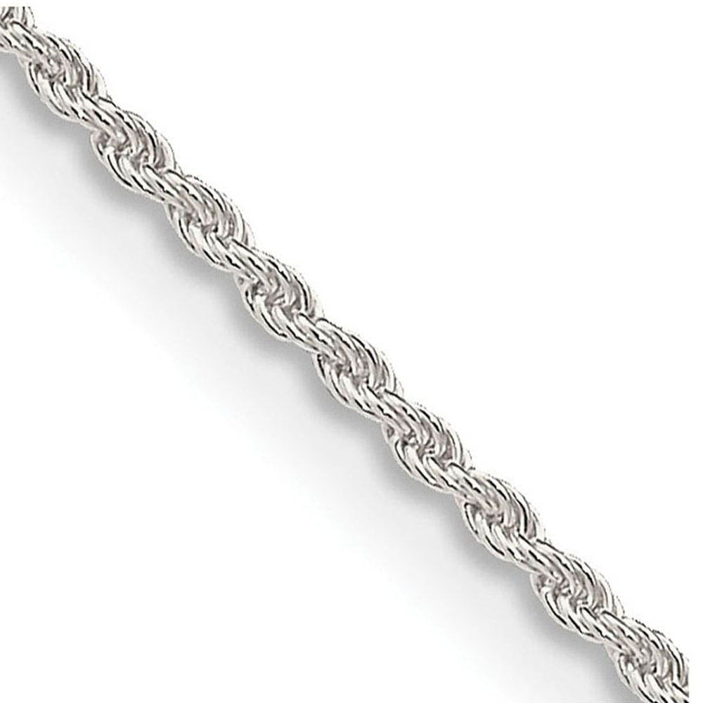1.3mm Sterling Silver Classic Solid Rope Chain Necklace, Item C10379 by The Black Bow Jewelry Co.