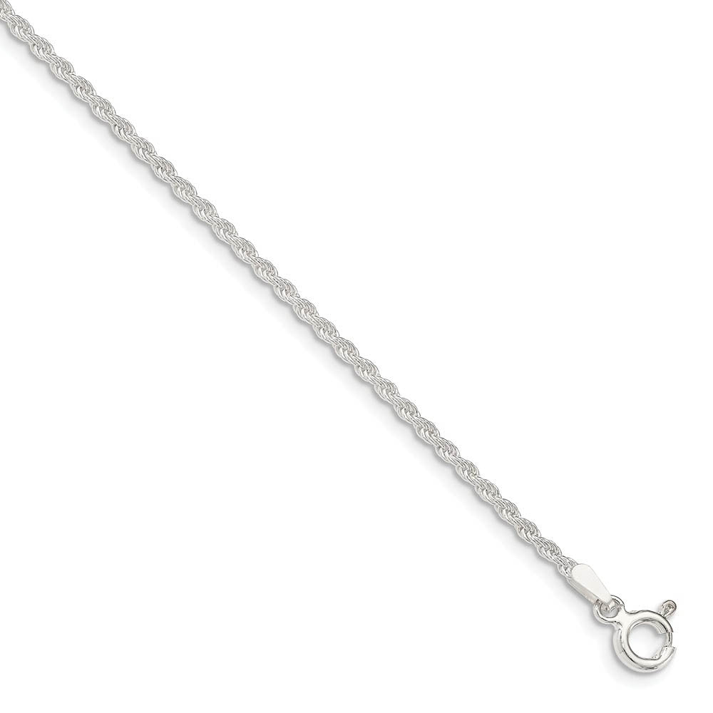 1.75mm Sterling Silver Classic Solid Rope Chain Necklace, Item C10381 by The Black Bow Jewelry Co.