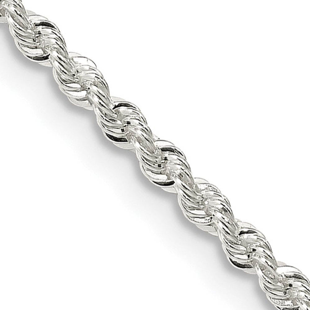2.25mm Sterling Silver Classic Solid Rope Chain Necklace, Item C10382 by The Black Bow Jewelry Co.