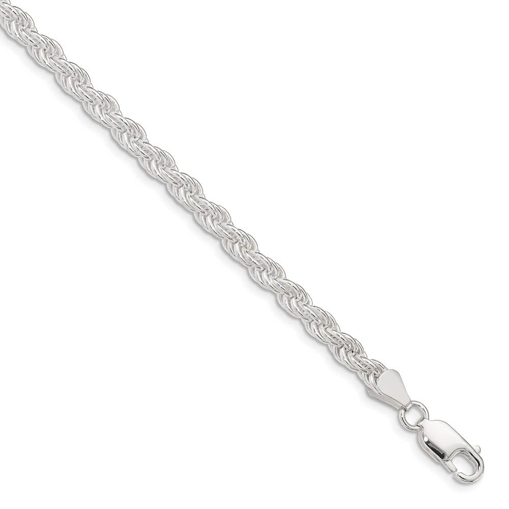 4.5mm Sterling Silver Classic Solid Rope Chain Necklace, Item C10383 by The Black Bow Jewelry Co.