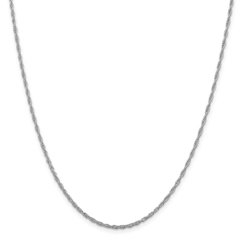 2mm Rhodium Plated Sterling Silver Solid Loose Rope Chain Necklace, Item C10392 by The Black Bow Jewelry Co.