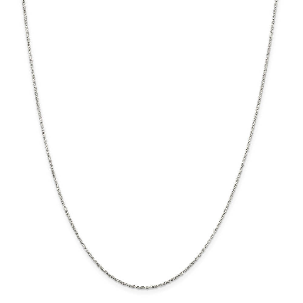 Alternate view of the 1.25mm Sterling Silver Solid Loose Rope Chain Necklace by The Black Bow Jewelry Co.
