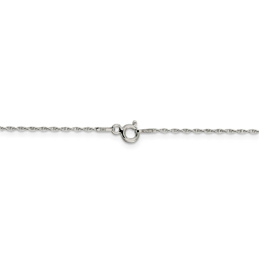 Alternate view of the 1.25mm Sterling Silver Solid Loose Rope Chain Necklace by The Black Bow Jewelry Co.