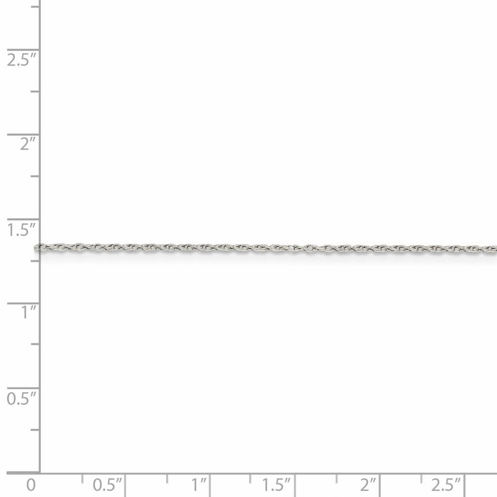 Alternate view of the 1.25mm Sterling Silver Solid Loose Rope Chain Necklace by The Black Bow Jewelry Co.