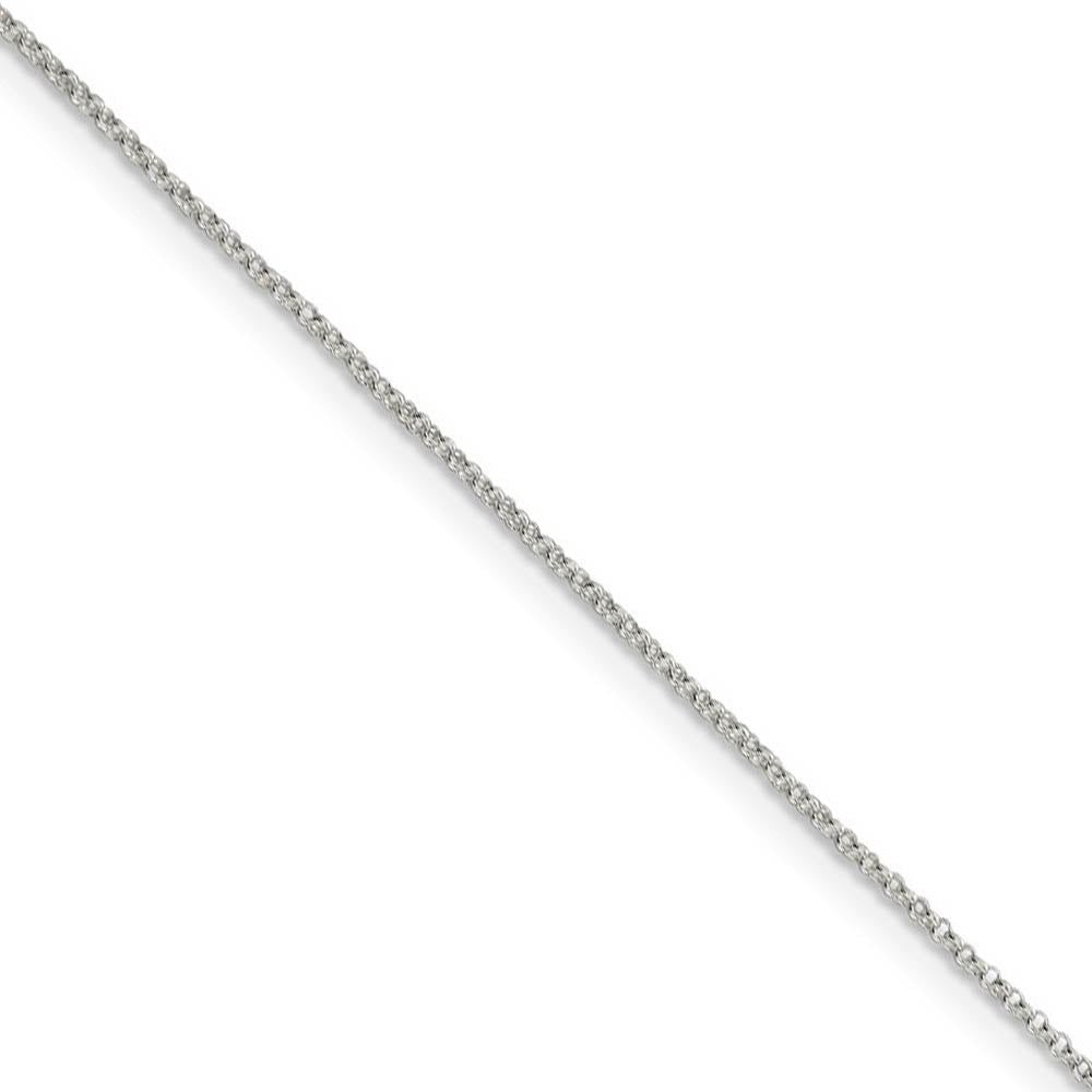 1.1mm Sterling Silver Solid Rolo Chain Necklace, Item C10397 by The Black Bow Jewelry Co.