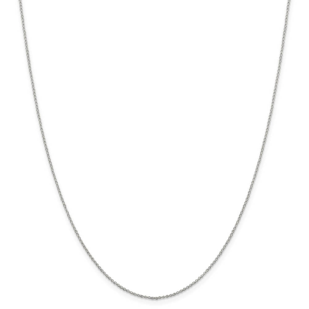 Alternate view of the 1.1mm Sterling Silver Solid Rolo Chain Necklace by The Black Bow Jewelry Co.