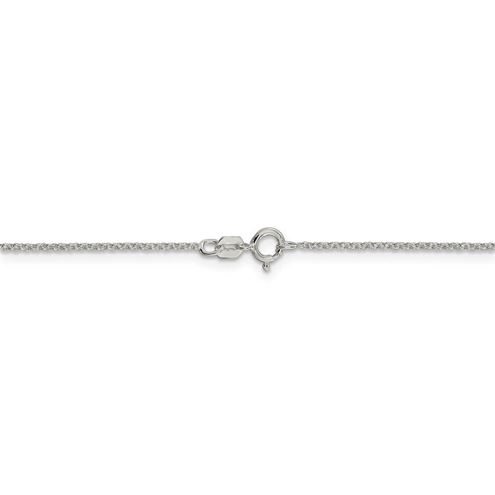 Alternate view of the 1.1mm Sterling Silver Solid Rolo Chain Necklace by The Black Bow Jewelry Co.