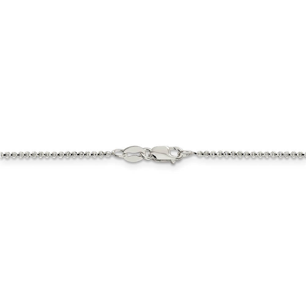 Alternate view of the 1.4mm Sterling Silver Solid Rolo Chain Necklace by The Black Bow Jewelry Co.