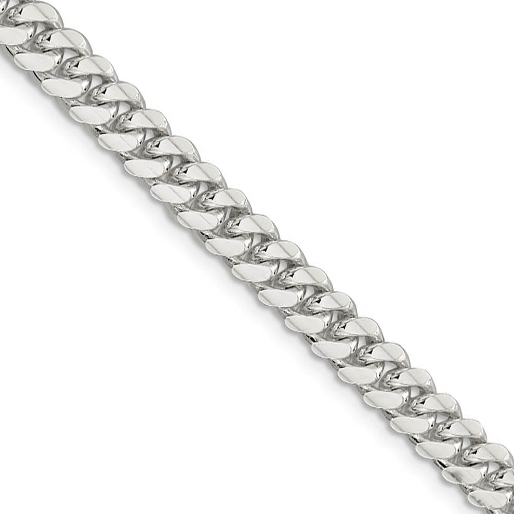 Men's 6.5mm Sterling Silver Solid Domed Curb Chain Necklace, Item C10426 by The Black Bow Jewelry Co.